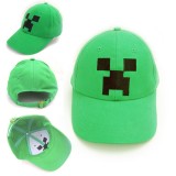 wholesale - Minecraft Creeper Green Canvas Baseball Cap Snap Back Hat