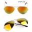 Retro Mirror Aviator Sunglasses with Spectacle Case 9767A