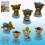 Rilakkuma Head Swaying Figures Toys with Standing Board 1.5-2.0" 7pcs/Kit