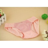 Wholesale - Lady Cotton Solid Color Emboidery Underwear (912K)