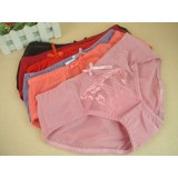 Wholesale - Lady Middle Waist Solid Color Emboidery Underwear (8820K)