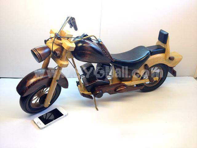 Handmade Wooden Decorative Home Accessory Vintage Motorcycle Classic Motorcycle Model 1003