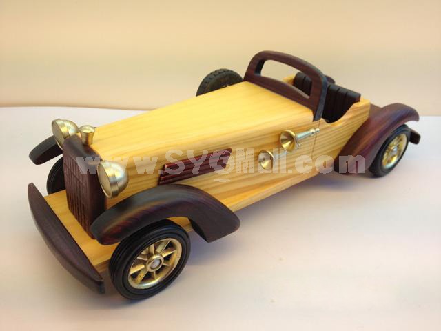 Handmade Wooden Decorative Home Accessory Cabriolet Car Vintage Car Classic Car Model 2004