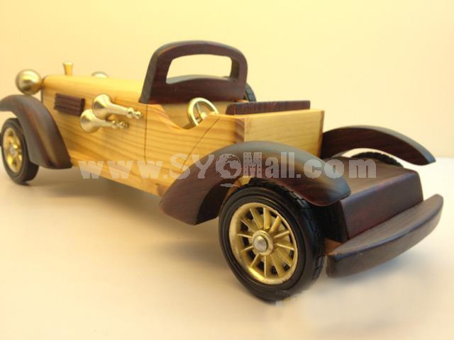 Handmade Wooden Decorative Home Accessory Cabriolet Car Vintage Car Classic Car Model 2004
