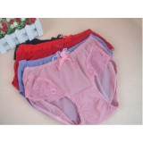 Wholesale - Lady Cotton Solid Color Emboidery Underwear (3030K)