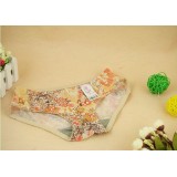 Wholesale - Lady Cotton Solid Color Emboidery Underwear (9918K)