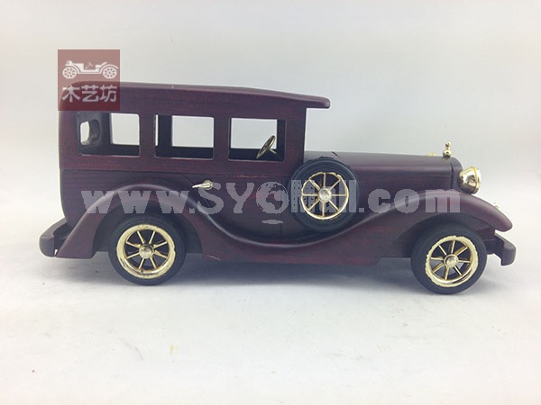 Handmade Wooden Decorative Home Accessory Red Car Vintage Car Classic Car Model 2019