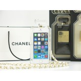 wholesale - Double C Perfume Bottle Design Plastic Cellphone Case with Chain Protective Cover for iPhone4/4s