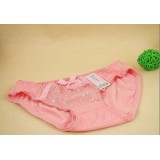 Wholesale - Lady Middle Waist Solid Color Emboidery Underwear (805K)