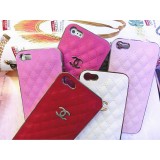 wholesale - Double C Classic Leather Cellphone Case Protective Cover for iPhone4/4s