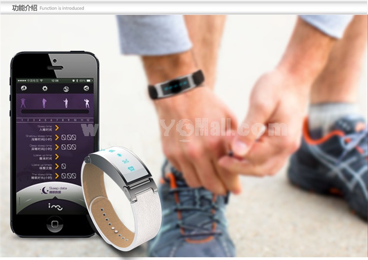 Bluetooth Smart Band Smart Wristwatch with Vibrating Reminder Pedometer for Android iOS
