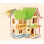 DIY Wooden 3D Jigsaw Puzzle Model Colorful House F402