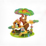 Wholesale - DIY Wooden 3D Jigsaw Puzzle Model Colorful House F114