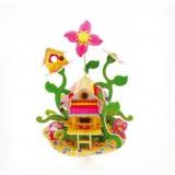 Wholesale - DIY Wooden 3D Jigsaw Puzzle Model Colorful House F113