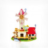 Wholesale - DIY Wooden 3D Jigsaw Puzzle Model Colorful House F109
