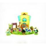 Wholesale - DIY Wooden 3D Jigsaw Puzzle Model Colorful House F106