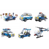 Police Story Buliding Blocks Compatible with Lego 6 Patterns