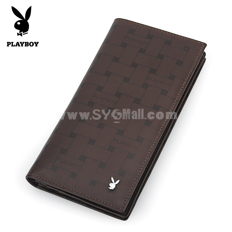 Play Boy Men's Long Leather Wallet Purse Notecase PAA2131-11