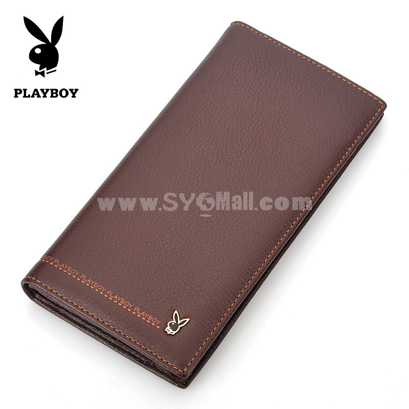 Play Boy Men's Long Leather Wallet Purse Notecase PAA0951-11