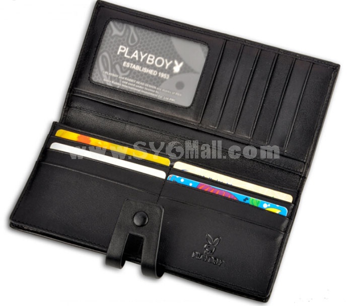 Play Boy Men's Long Leather Wallet Purse Notecase 3661/4491