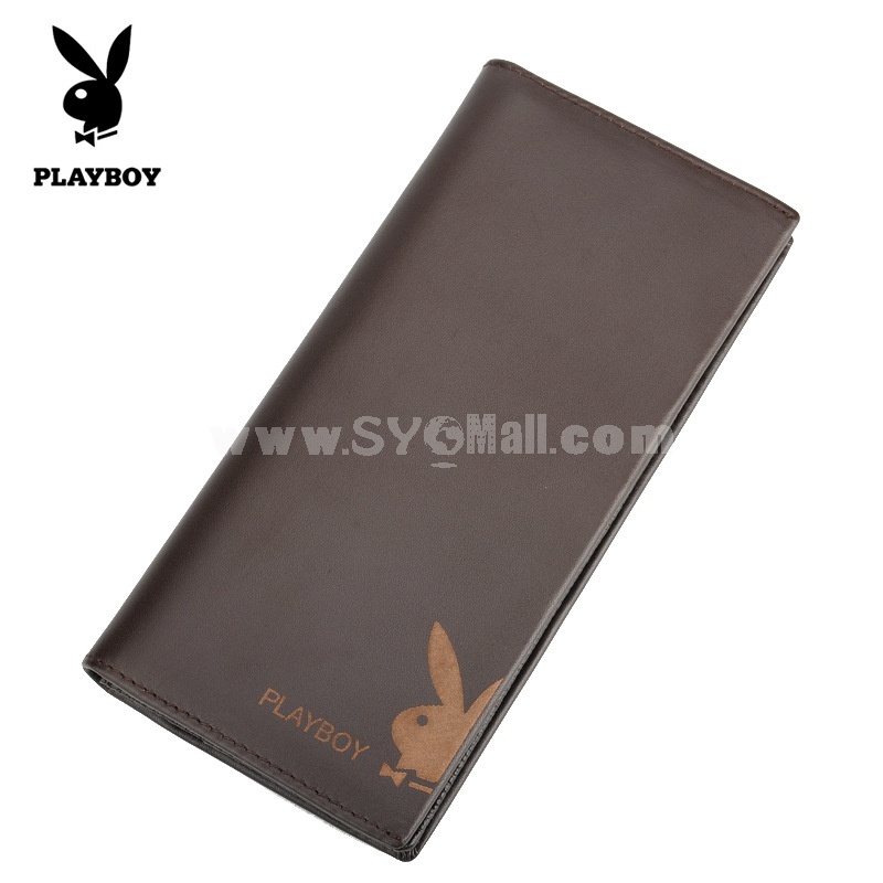 Play Boy Men's Long Leather Wallet Purse Notecase PAA0091-11