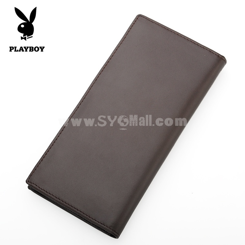 Play Boy Men's Long Leather Wallet Purse Notecase PAA0091-11