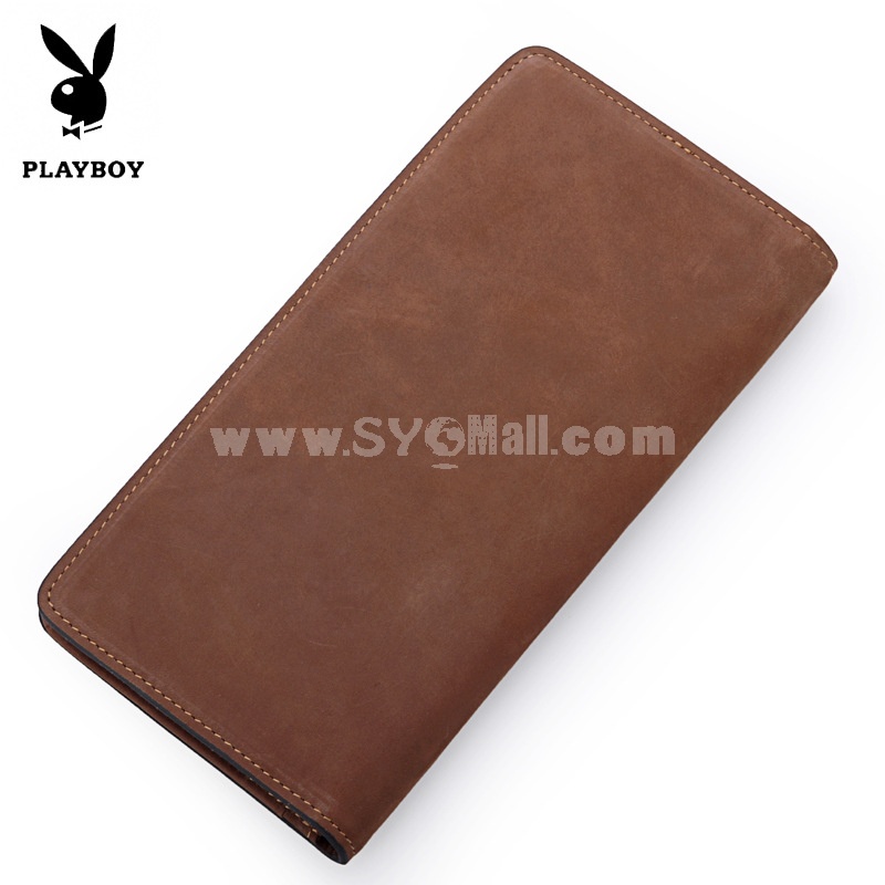 Play Boy Men's Long Leather Wallet Purse Notecase JAA0441-4C
