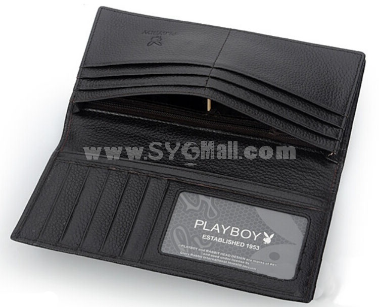 Play Boy Men's Long Leather Wallet Purse Notecase PAA4471-3c
