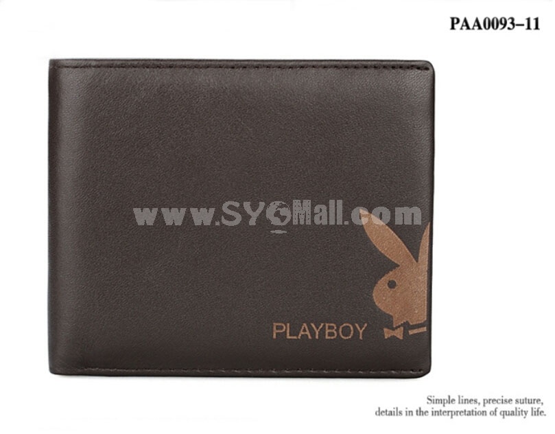 Playboy Men's Short Leather Wallet Purse Notecase PAA0092-11