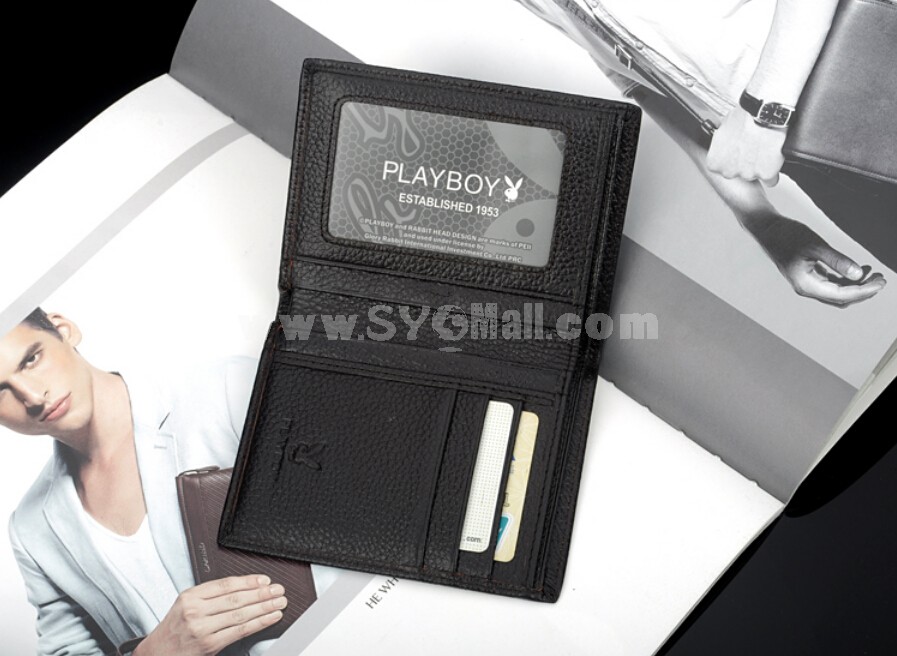 Playboy Men's Short Leather Wallet Purse Notecase PAA4472-3C