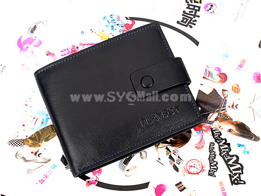 Playboy Men's Short Leather Wallet Purse Notecase PAA4363-3B