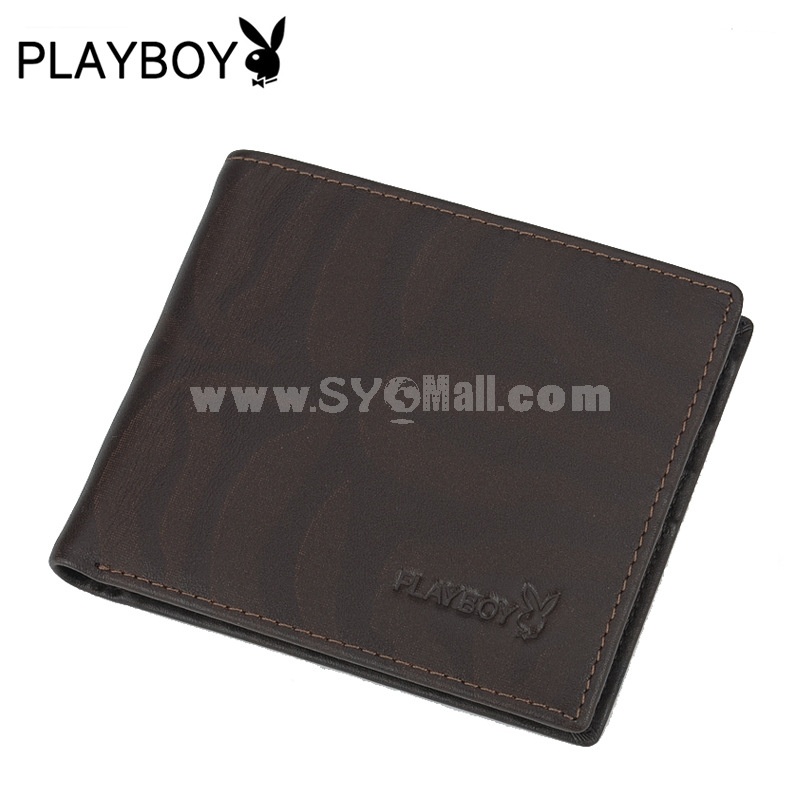 Playboy Men's Short Leather Wallet Purse Notecase PAA1803-11