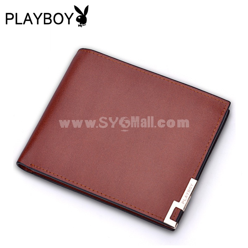 Playboy Men's Short Leather Wallet Purse Notecase PAA0853-11