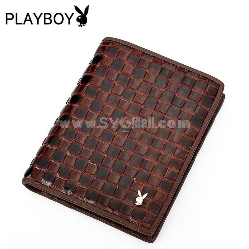 Playboy Men's Short Leather Wallet Purse Notecase PAA2682-11