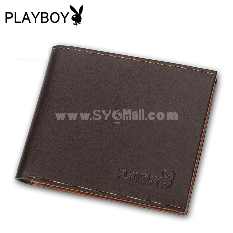 Playboy Men's Short Leather Wallet Purse Notecase PAA0133-11
