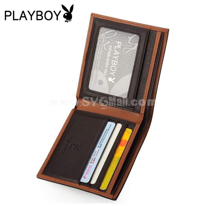 Playboy Men's Short Leather Wallet Purse Notecase PAA0133-11