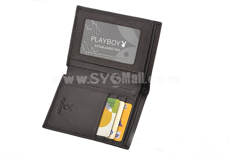 Playboy Men's Short Leather Wallet Purse Notecase PAA5632-3C