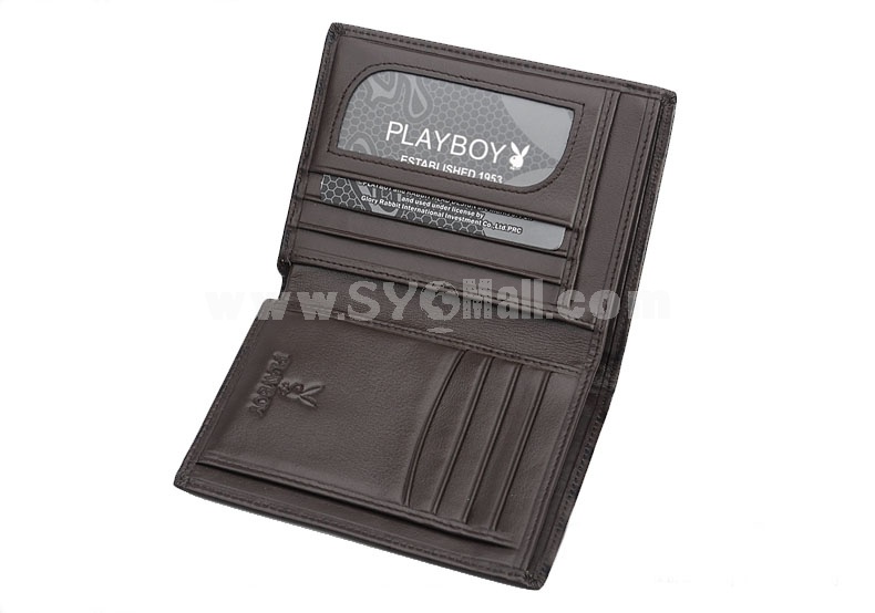 Playboy Men's Short Leather Wallet Purse Notecase PAA2132-11