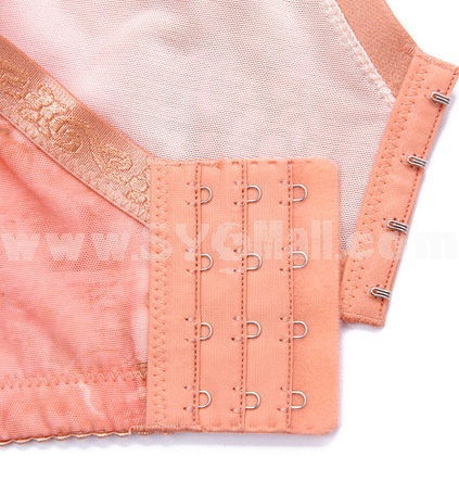 Summer Thin Embroidery Elegant Adjustable Deep V Extra Gather & Push up Bra