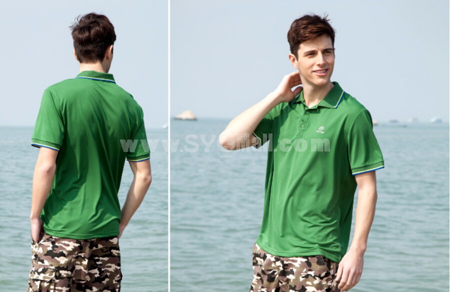 Men Waterproof Breathable Light Quick-Dry Short Sleeve Polo Shirt 4013