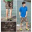 Men Casual Shorts 100% Cotton Summer Camouflage Fifth Pants Sport Pants PS4027
