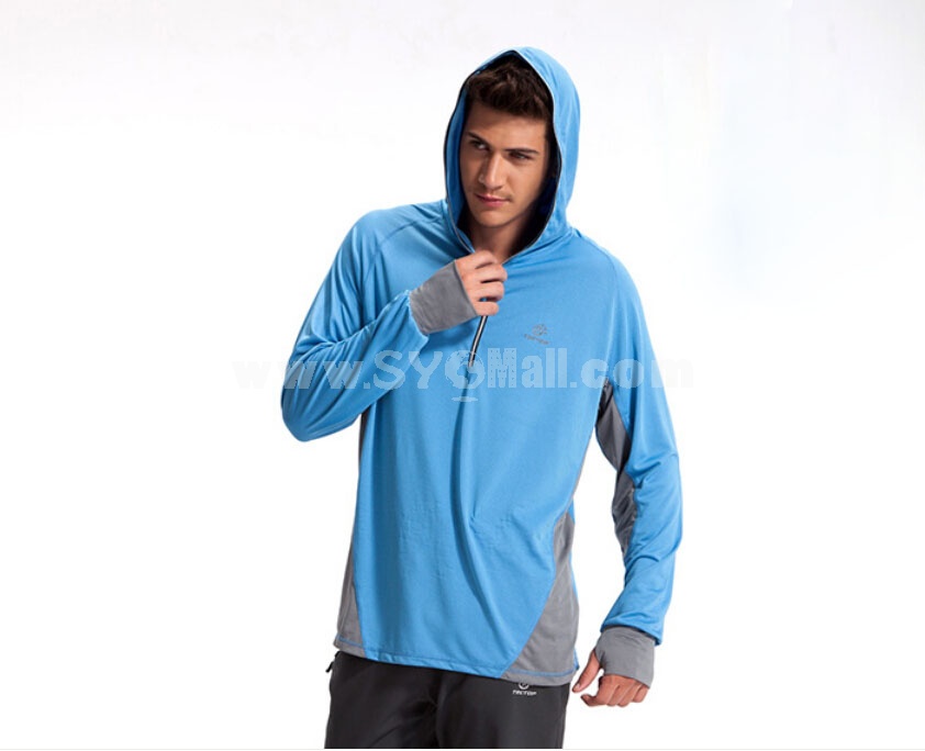 Men Waterproof Breathable Fishing Clothing Long Sleeve Hoodie Sun Protection Clothing Quick-Dry