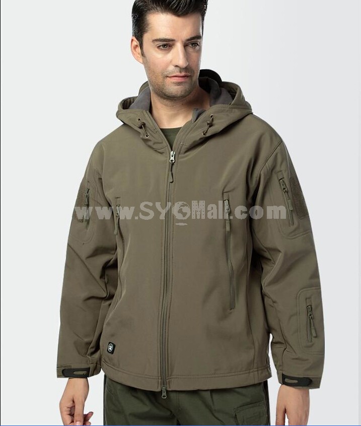 Men Waterproof Thermal Soft Shell Sharkskin Leather Mauntaineering Jackt Outdoor Clothing