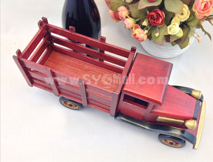 Handmade Wooden Home Decoration Truck Vintage Car Wine Holder Car Model