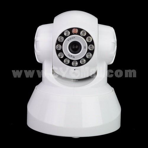 10 LED Wireless Night Vision WIFI Pan/Tilt IP Camera - White