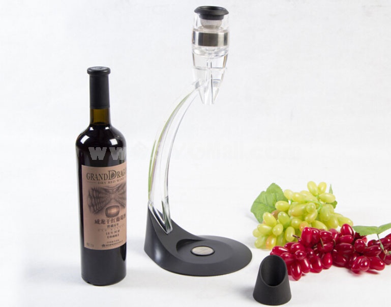 Quick Aerating Pourer Decanter Red Wine Bottle Mini Travel Aerator Wine Pourer A001