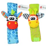Wholesale - Sozzy Wrist Rattle Baby Cloth Watch Baby Toys 1 Pair/lot