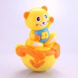 Wholesale - Electronic Music Tumbler Animal Pattern Baby Toy -- Yellow Cat