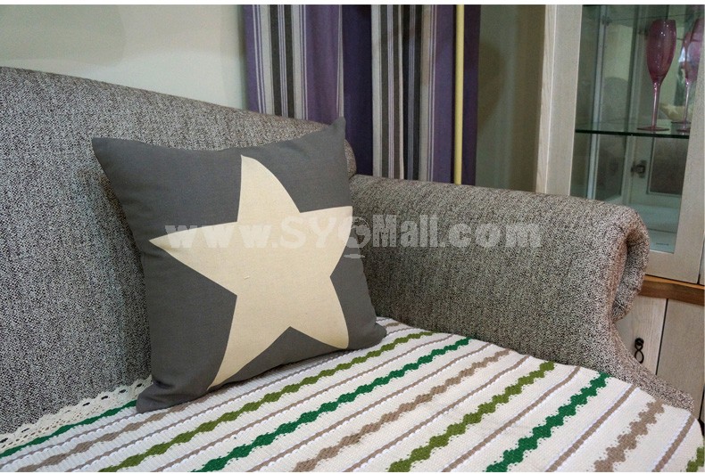 Home/Car Decoration Pillow Cushion Inner Included -- Five-pointed star
