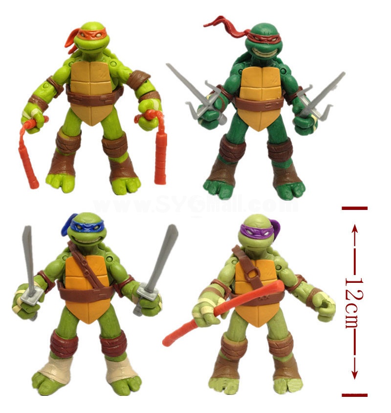 Teenage Mutant Ninja Turtles Figure Toys Action Figures 4pcs/Lot 12cm/4.7inch